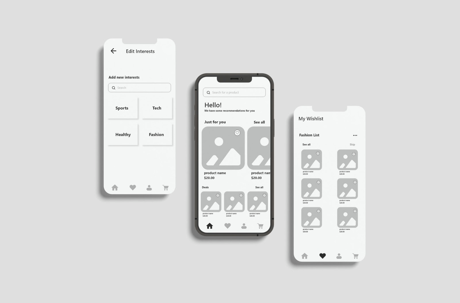 wireframing behance