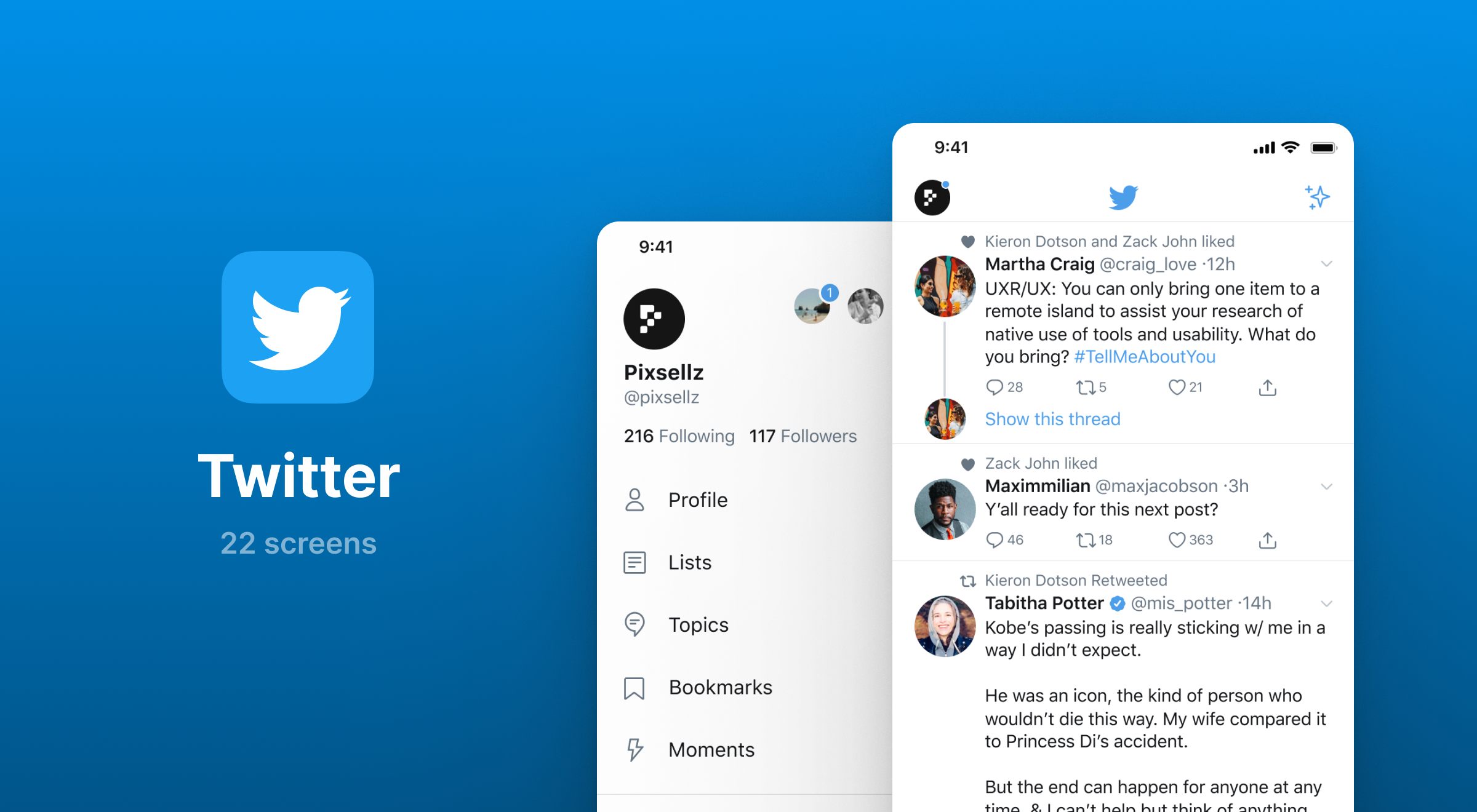 wireframing - twitter