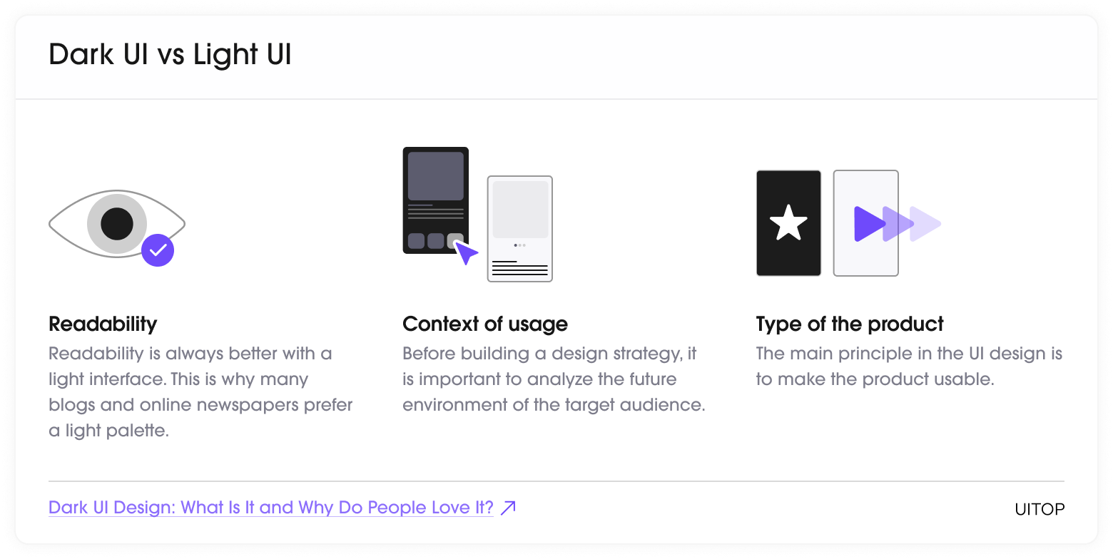 Dark UI vs. Light UI