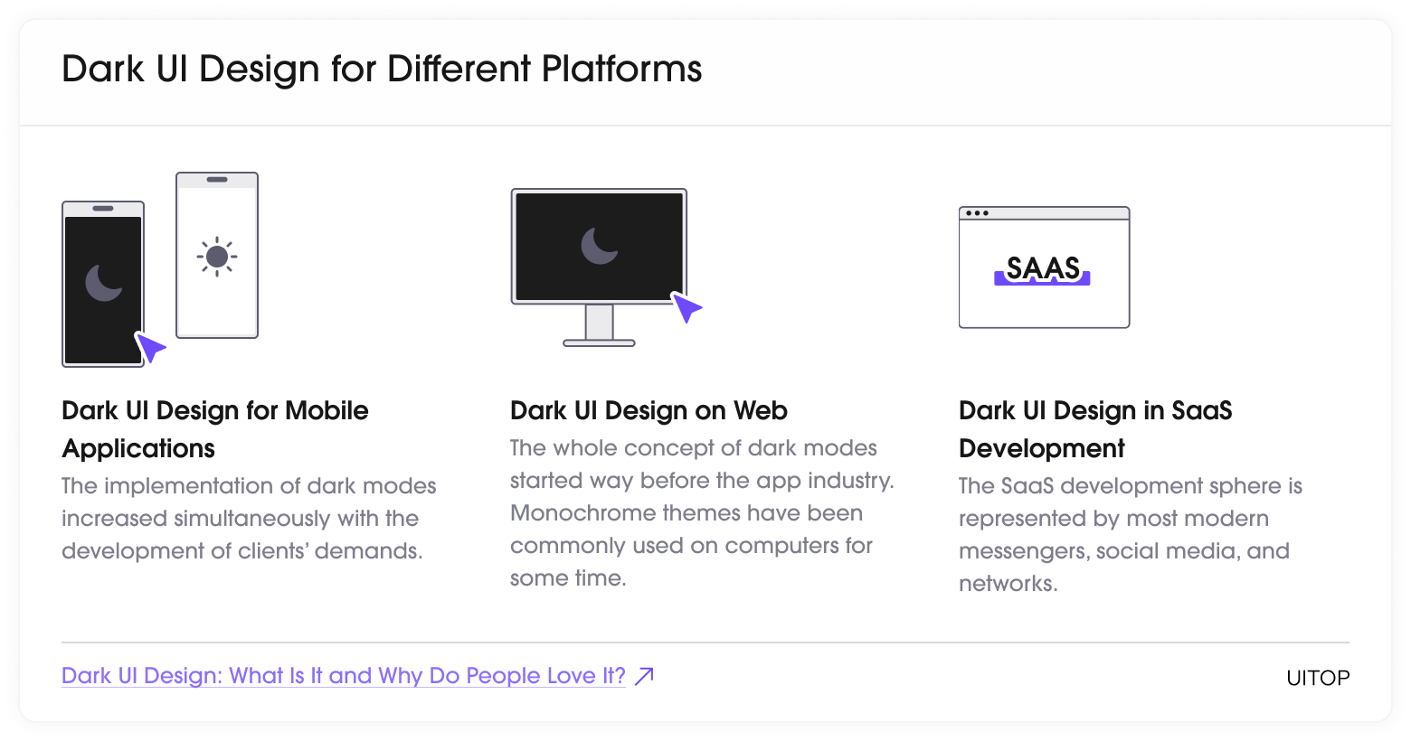 dark UI design