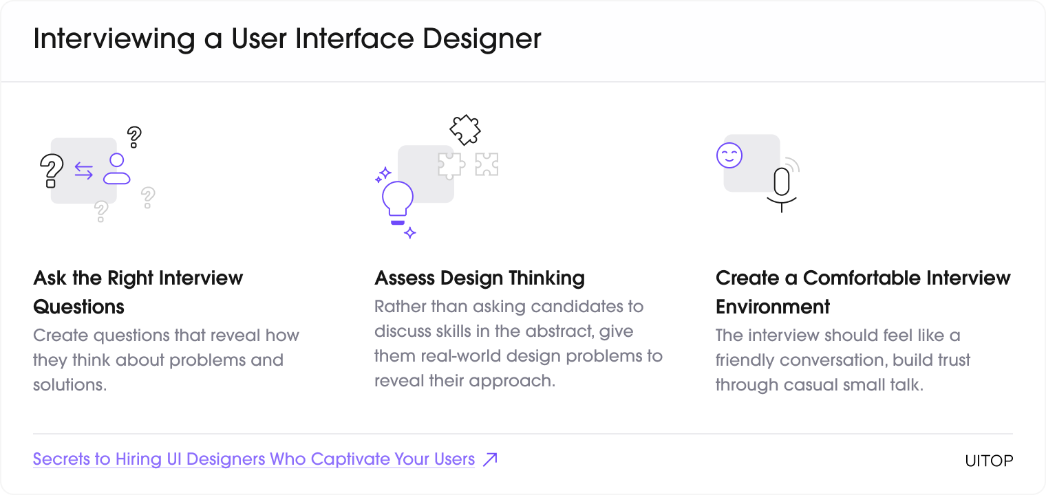 Interviewing a user interface designer