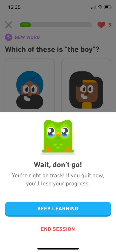 UX Writing - Duolingo