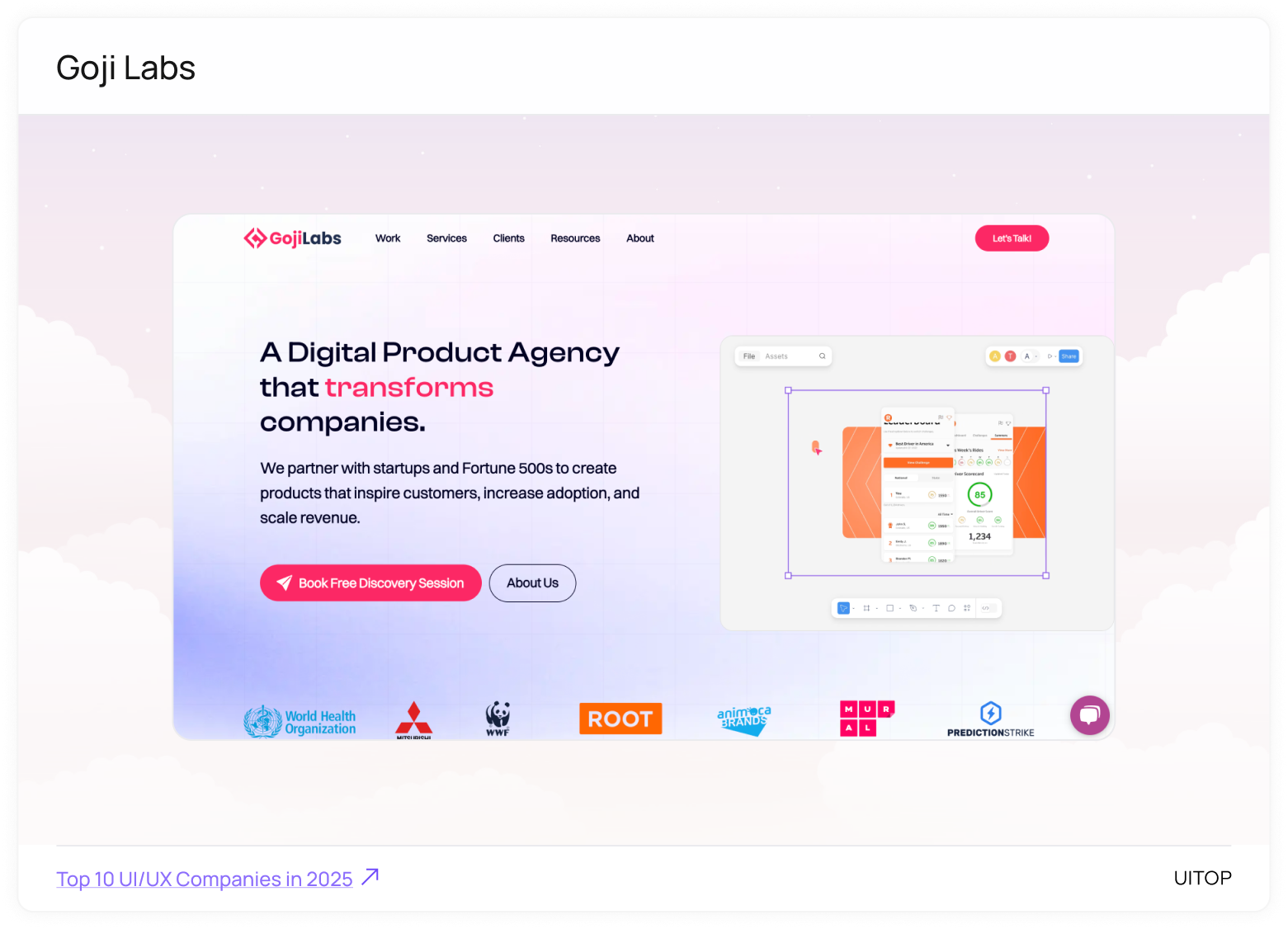 UI/UX company Goji Labs