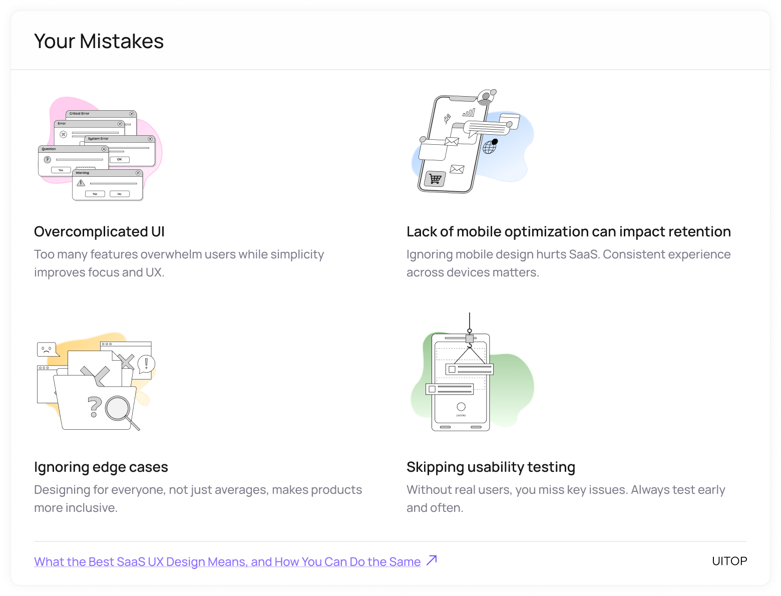 UX design mistakes