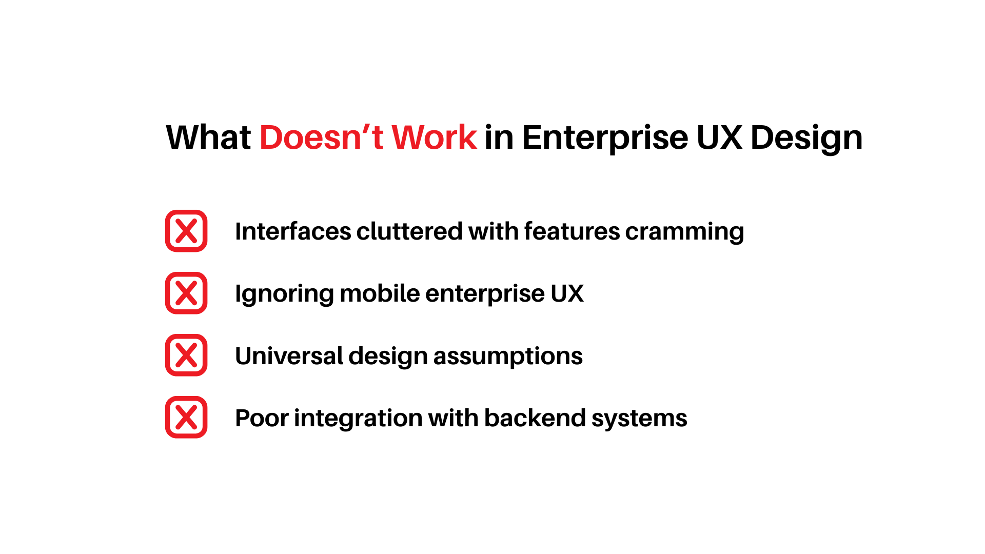 Challenges in enterprise application design