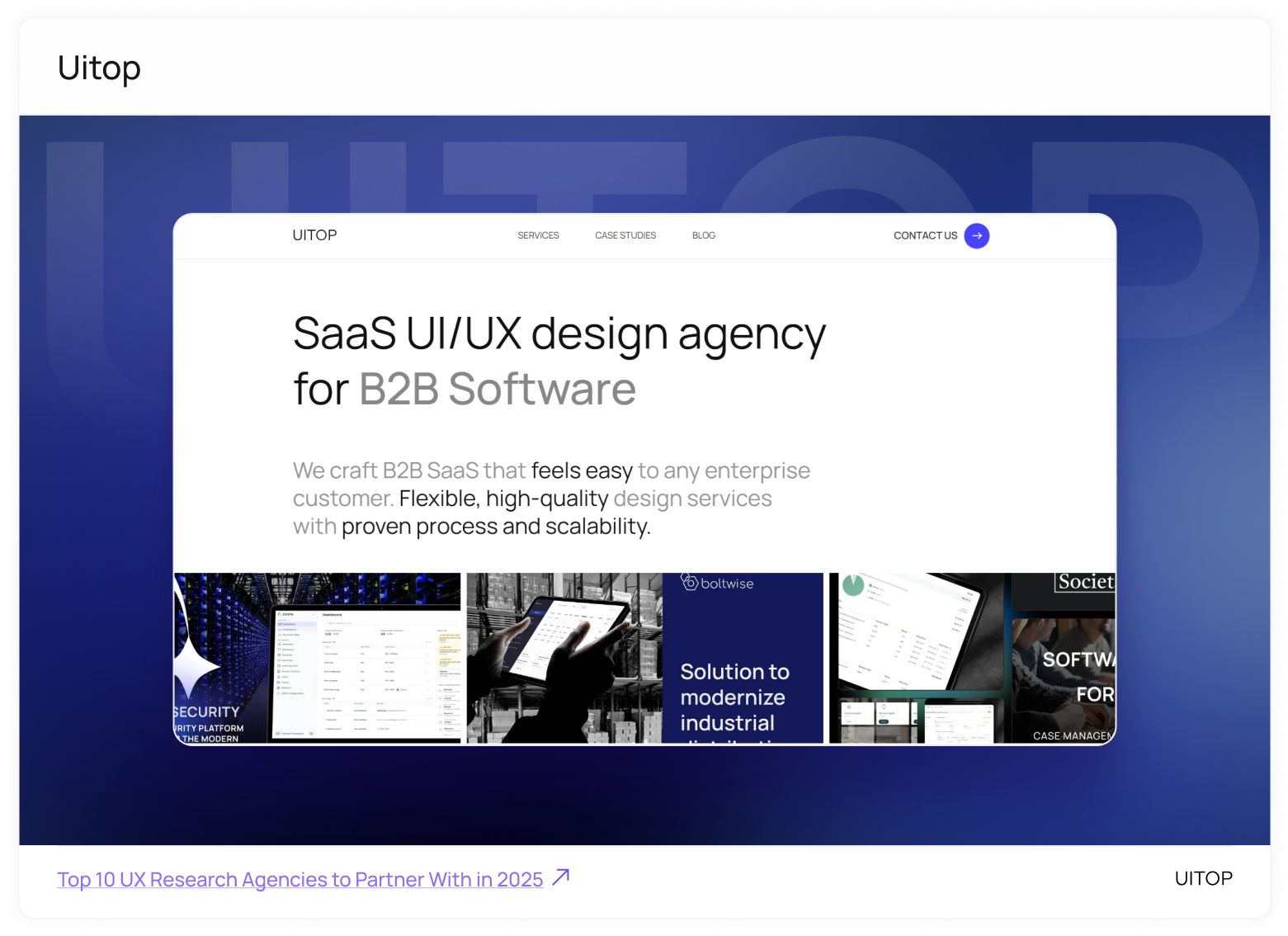 UITOP UX Research Agency