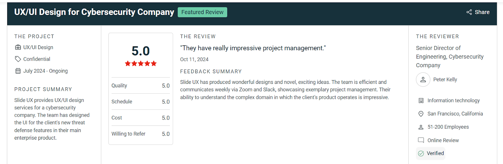 Slide UX Research Agency - Rating