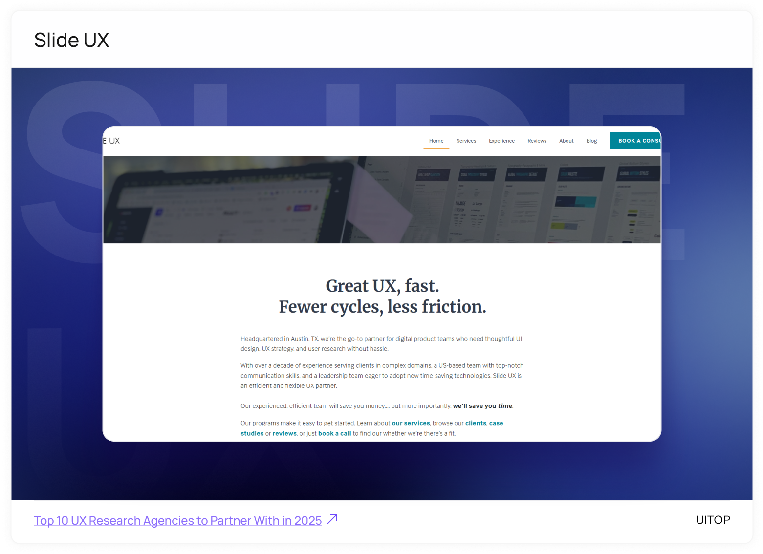 Slide UX Research Agency