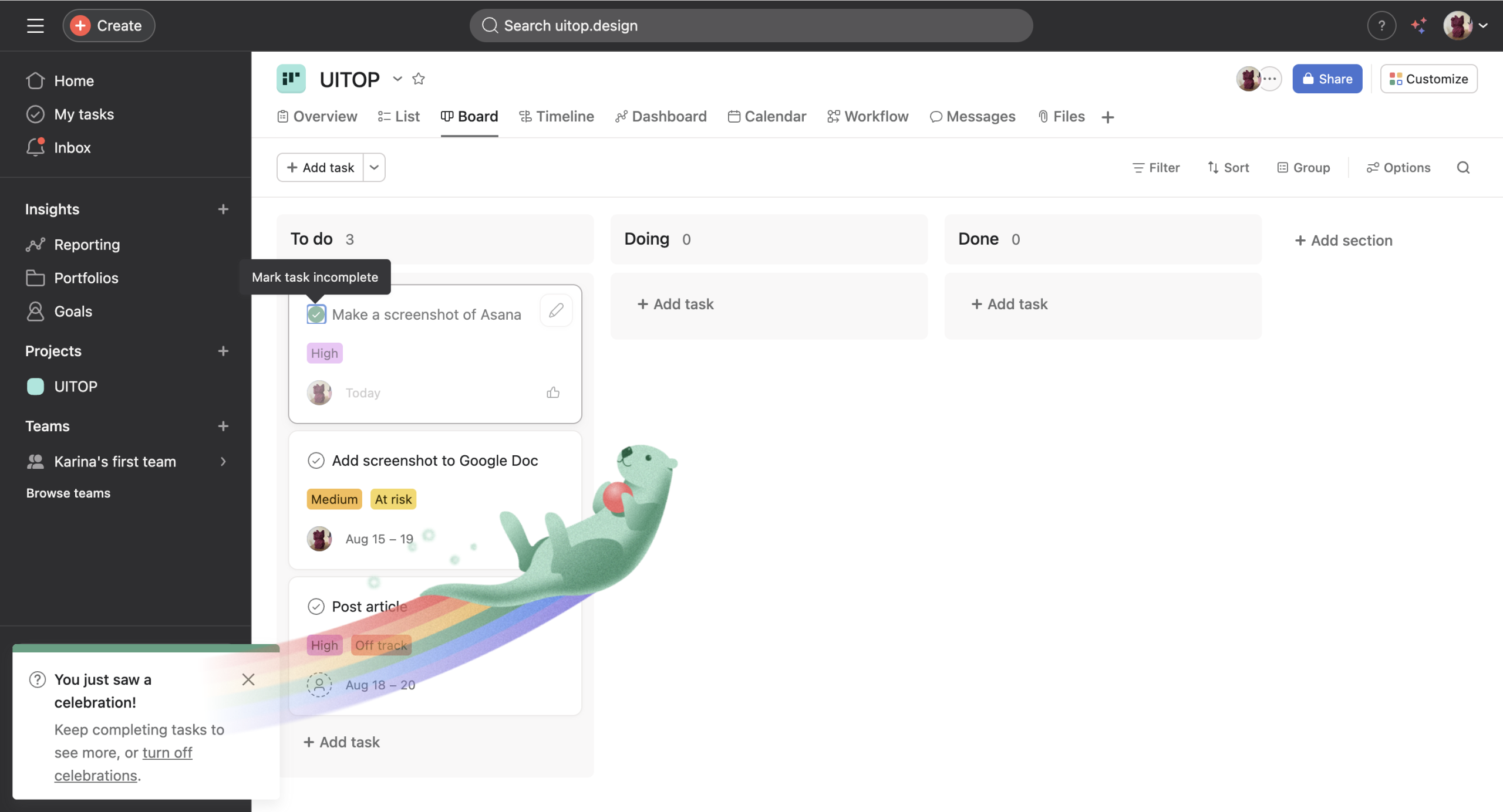 Dynamic dashboards