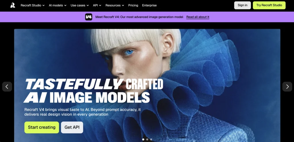Recraft AI tool for product design